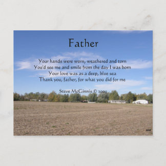 Vatergedicht Postkarte