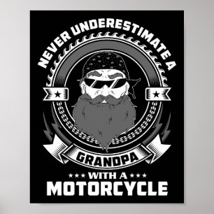 Vatergeschenk Power eines Opfers mit einem Motorra Poster