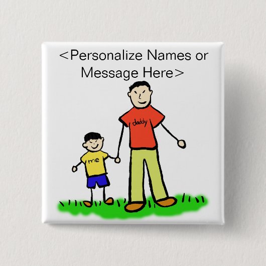 Vatergestalt und Familienkatalog Art Custom Button (Vorderseite)