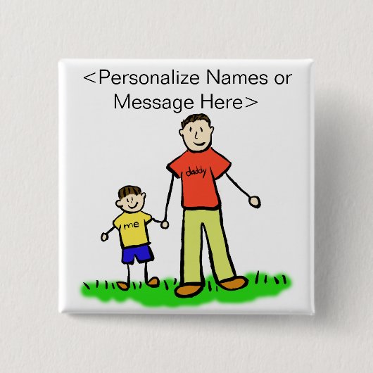 Vatergestalt und Familienkatalog Art Custom Button (Vorderseite)