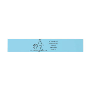 Vaterin und Tochter Custom Invasion Bands Einladungsbanderole