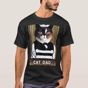 Vaterkatze Kätzchen Kitten im Katzenstil T-Shirt