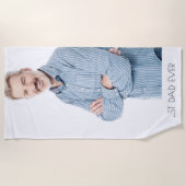 Vaterkundenspezifisches Foto Strandtuch (Vorderseite)