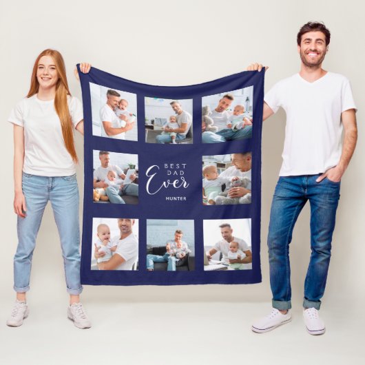 Vaterland Foto Collage Marine blau Fleecedecke (Beispiel)