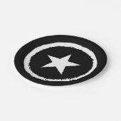 Vaterländische Armee Krieg Weißer Star Symbol Zeic Pappteller (Schrägansicht)