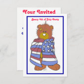 Vaterländische Bären am 4. Juli Einladung (Vorne/Hinten)