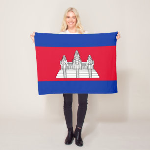 Vaterländische Flagge Kambodschas Fleecedecke