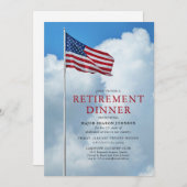 Vaterländische Militärflagge Einladung (Vorne/Hinten)