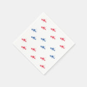 Vaterländische Rot-Blau-Hummermuster niedlicher Sp Serviette (Ecke)