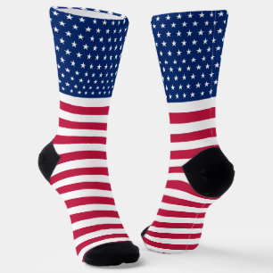 Vaterländische Rote Blaue Streifen Mit Monogramm Socken