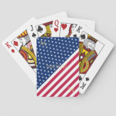 Vaterländische Rote Blaue Streifen Mit Monogramm Spielkarten (Rückseite)