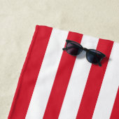 Vaterländische Rote Streifen Individuelle Name Strandtuch (Beispiel)