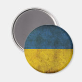 Vaterländische Ukraine (Ukrainische Flagge) Magnet (Vorderseite/Rückseite)