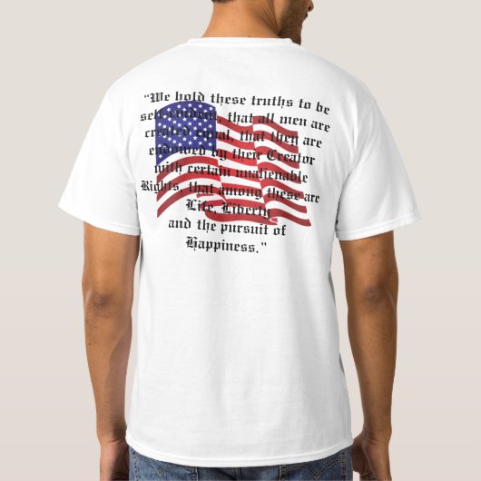 Vaterländische Unabhängigkeitserklärung T-Shirt (Rückseite)