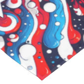 Vaterländische US Flagge, Rot, Weiß und Blau Tischdecke (Schrägansicht)