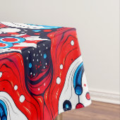 Vaterländische US Flagge, Rot, Weiß und Blau Tischdecke (Beispiel)