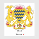 Vaterländische Wappendecke des Tschad Aufkleber (Blatt)