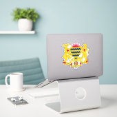 Vaterländische Wappendecke des Tschad Aufkleber (Laptop auf Schreibtisch)