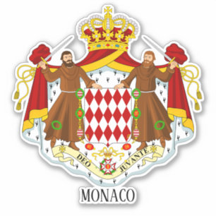Vaterländische Wappenmeere von Monaco Aufkleber