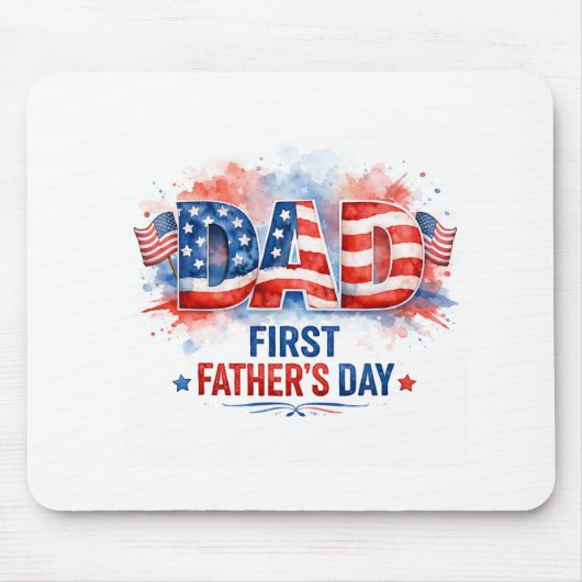 Vaterlandsliebiger Vatertag Mousepad (Vorne)