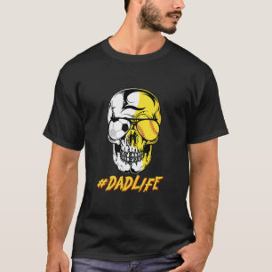 Vaterleben Zucker-Schädel für Fußball Softball T-Shirt