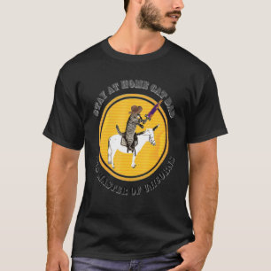 Väterliche Katze Zu Hause Und Einhorn Meister Herr T-Shirt