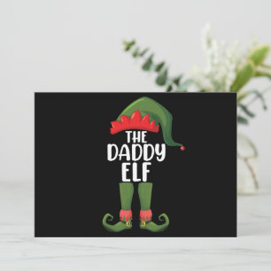 Väterlicher Elf Familien-Matching-Gruppe Weihnacht Einladung
