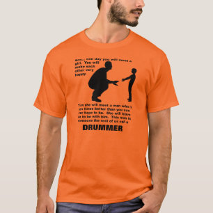Väterlicher Rat Schlagzeuger Lustiges T-Shirt