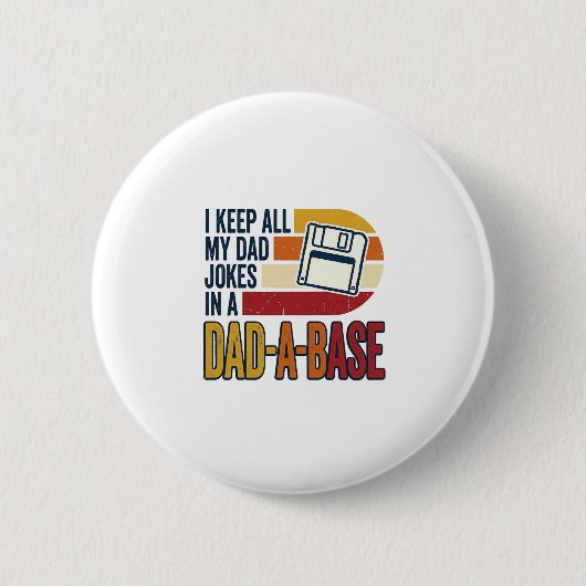 Väterlicher Witz Väterliche Basis Retro Lustiger V Button (Vorderseite)