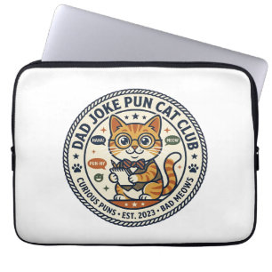 Väterlicher Wortwitz Katze Grafik T-Shirt Kunst - Laptopschutzhülle