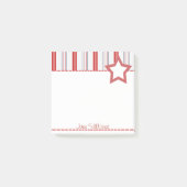 Vaterliches Muster der roten, weißen und blauen St Post-it Klebezettel (Vorderseite)