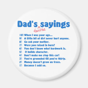 VaterlieblingsRedewendungensmagnet Magnet