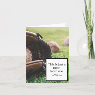 Vaterloser Vatertag - Vertikaler Baseball Dankeskarte