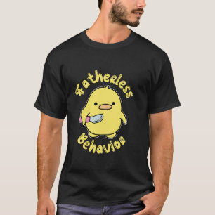 Vaterloses Verhalten Knife Duck Niedlich Design T T-Shirt