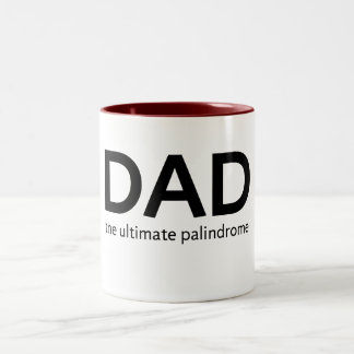 VaterPalindrome Zweifarbige Tasse