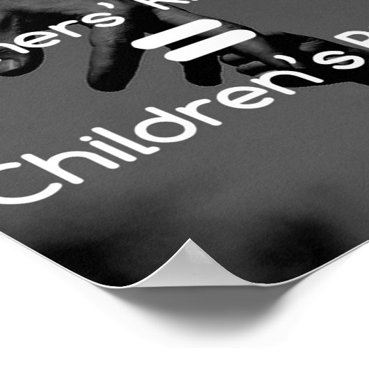 Vaterrechte = Kinderrechte-Poster Poster (Ecke)