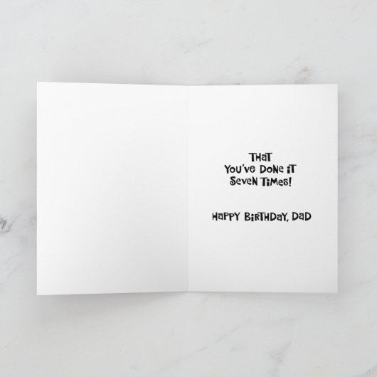 Vaters 70. Geburtstagswünsche Karte (Innenseite)