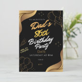 Vaters 86. Geburtstagsparty-Überraschung Einladung (Stehend Vorderseite)