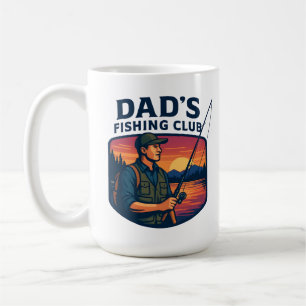 Vaters Angelclub Retro-Sonnenuntergang zum Vaterta Kaffeetasse