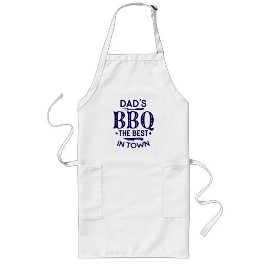 Vaters BBQ (anpassbar) Lange Schürze (Vorne)