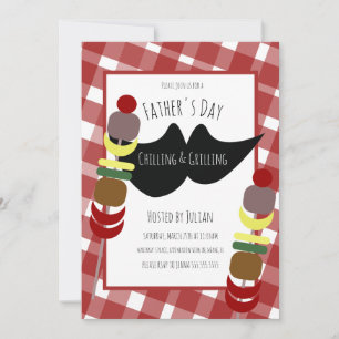 Vaters BBQ-Picknick zum Vatertag Grillen  Einladung