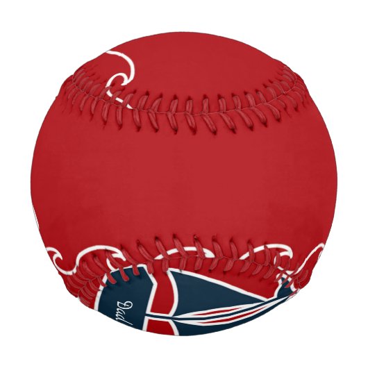 Vaters besonderes Baseball-Design Baseball (Rückseite)