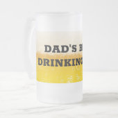 Vaters Bier Drink Tasse Mattierte Glass Bier Tasse (Vorderseite Links)