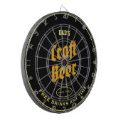 Vaters Bierflocken Gelber Text, jeder Name ist sch Dartscheibe (Vorderseite Links)