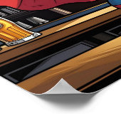 Vater's Bierhero Comic Digital Poster Print (Ecke)