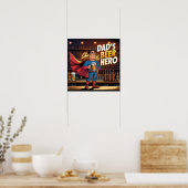 Vater's Bierhero Comic Digital Poster Print (Küche)