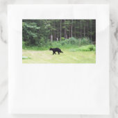 Vaters Black Bear Rechteckiger Aufkleber (Tasche)