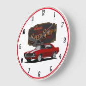 Vaters Camaro Speed Shop Große Wanduhr (Winkel)