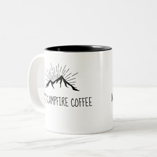 Vaters Campfire-Kaffee Zweifarbige Tasse (Vorderseite Links)