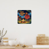 Vaters Camping Adventure Digital Poster Print (Küche)